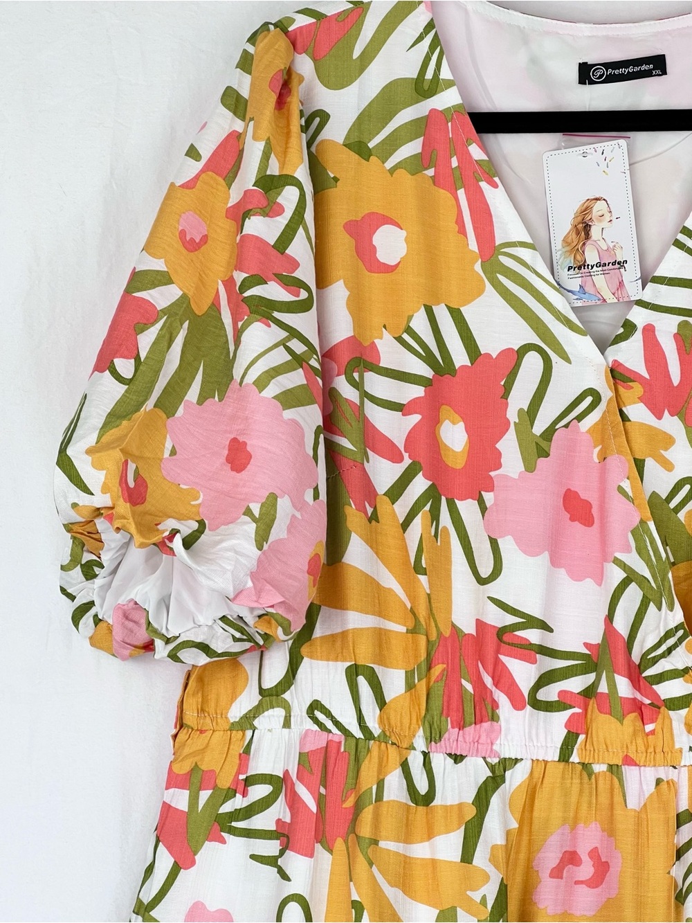 PRETTYGARDEN Summer Floral Maxi Dress Sz XXL Resort Wear Boho Colorful NWT - Picture 8 of 16